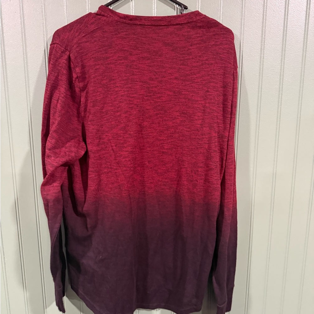 Hollister Red Ombre Long Sleeve Tee